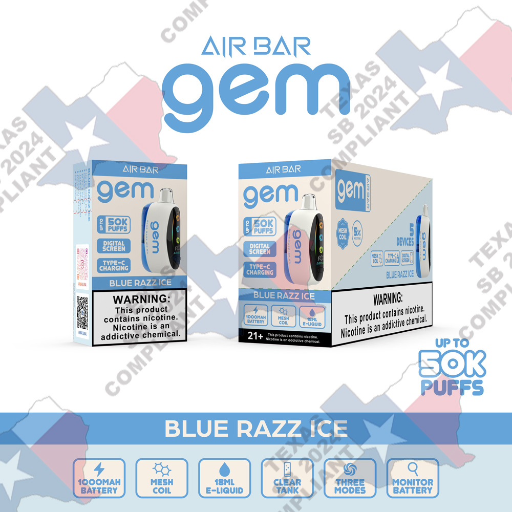 Air Bar Gem 50000 Puffs 5pk - SB2024 Compliant