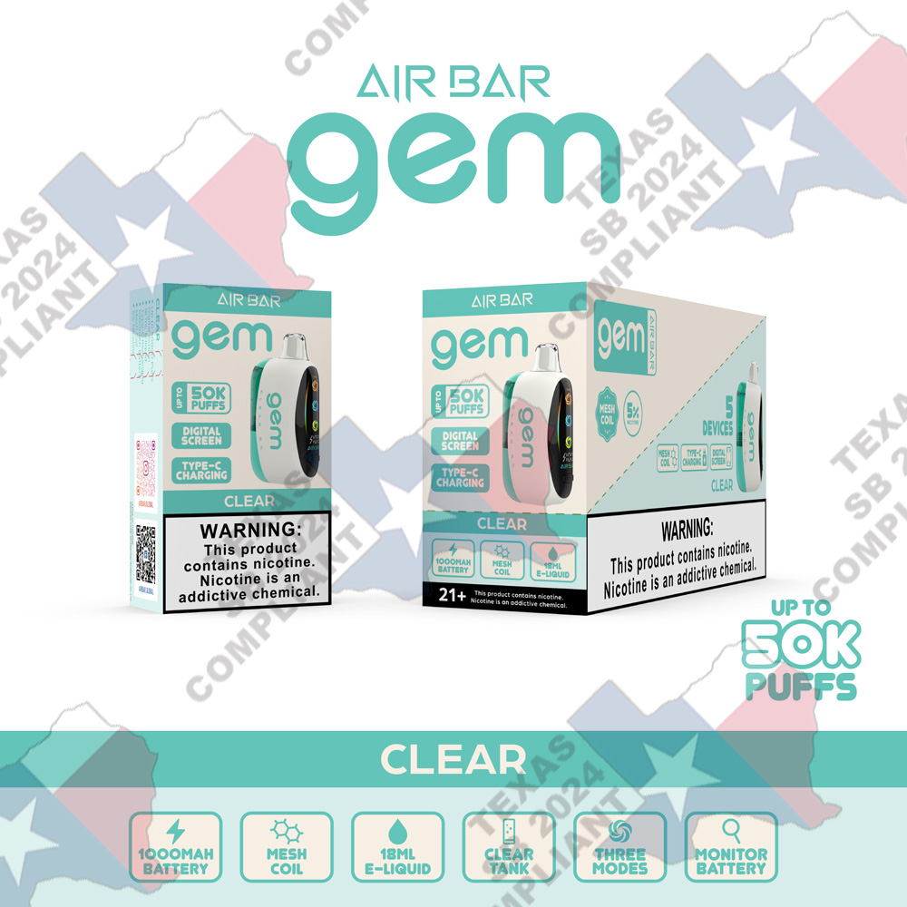 Air Bar Gem 50000 Puffs 5pk - SB2024 Compliant