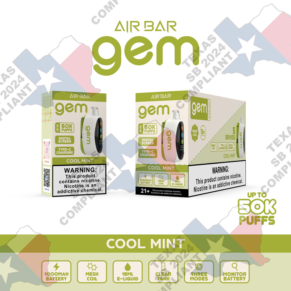 Air Bar Gem 50000 Puffs 5pk - SB2024 Compliant