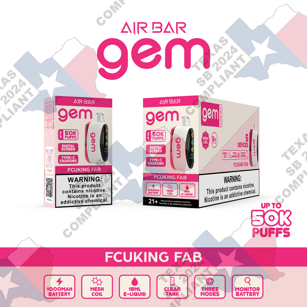 Air Bar Gem 50000 Puffs 5pk - SB2024 Compliant