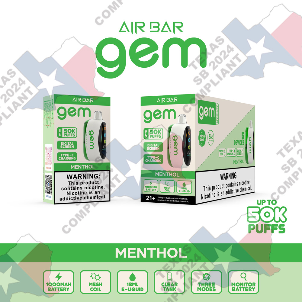 Air Bar Gem 50000 Puffs 5pk - SB2024 Compliant