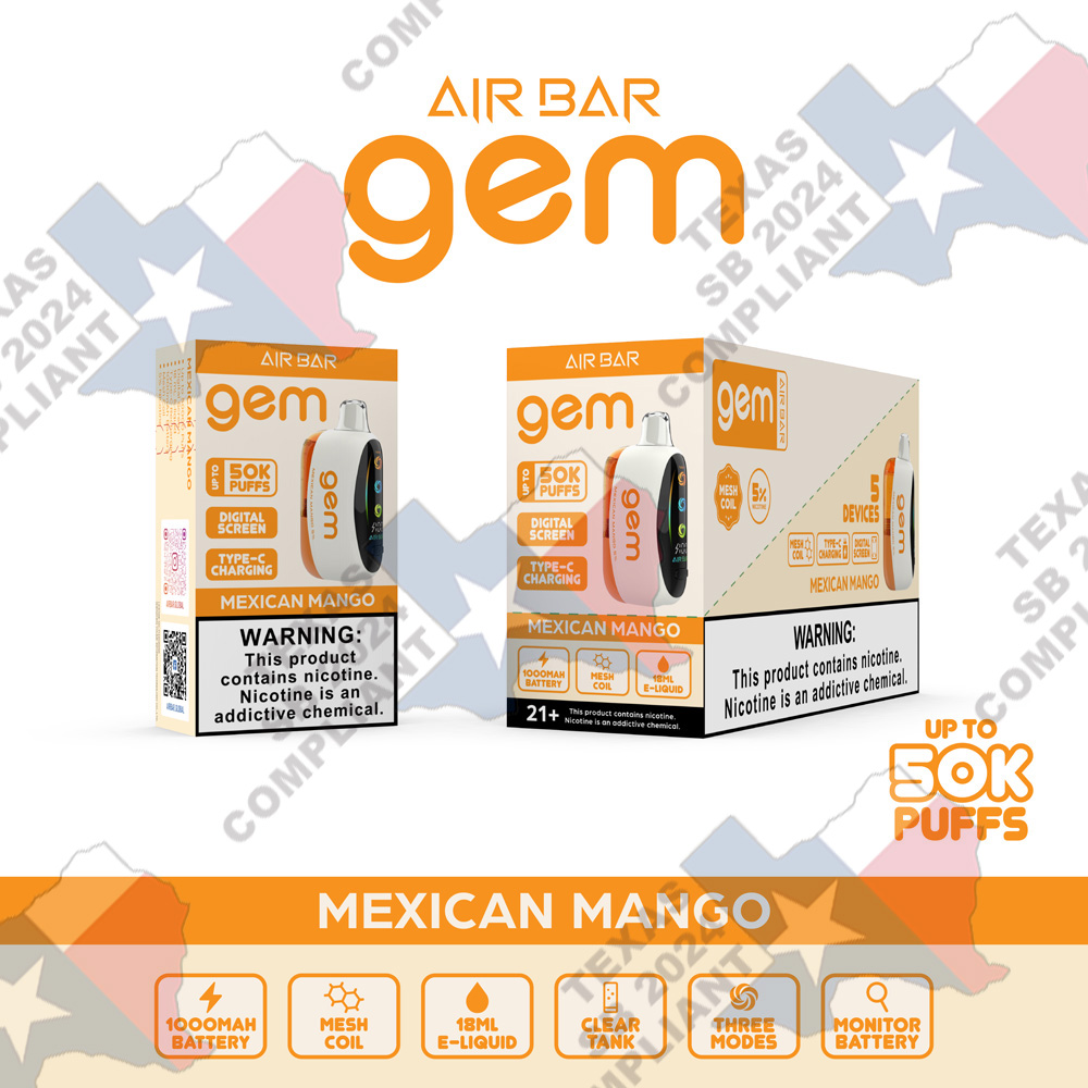 Air Bar Gem 50000 Puffs 5pk - SB2024 Compliant