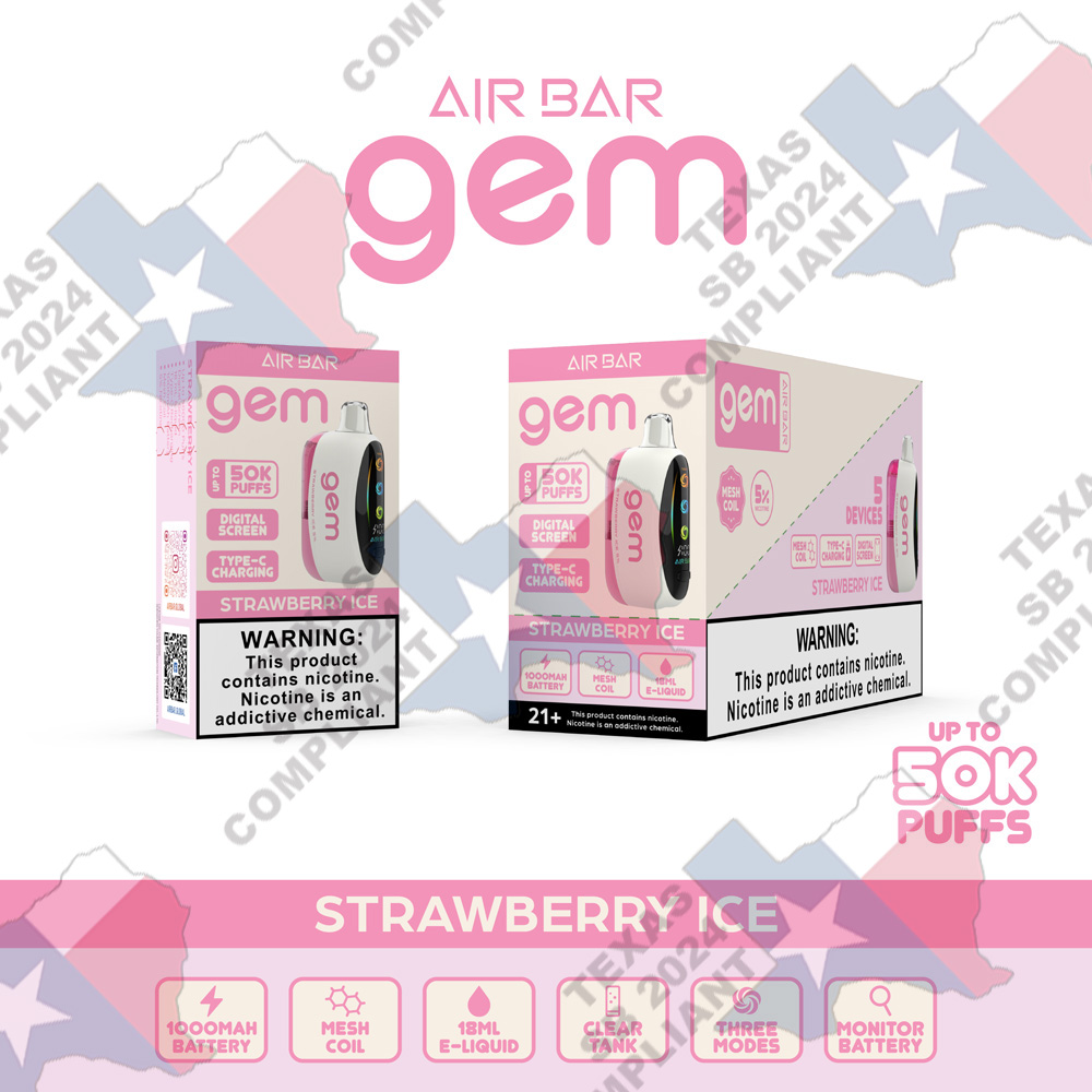 Air Bar Gem 50000 Puffs 5pk - SB2024 Compliant