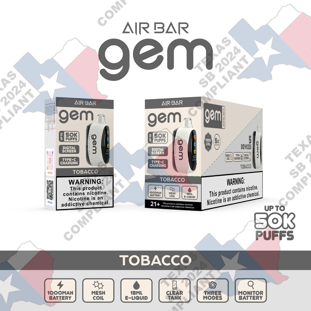 Air Bar Gem 50000 Puffs 5pk - SB2024 Compliant