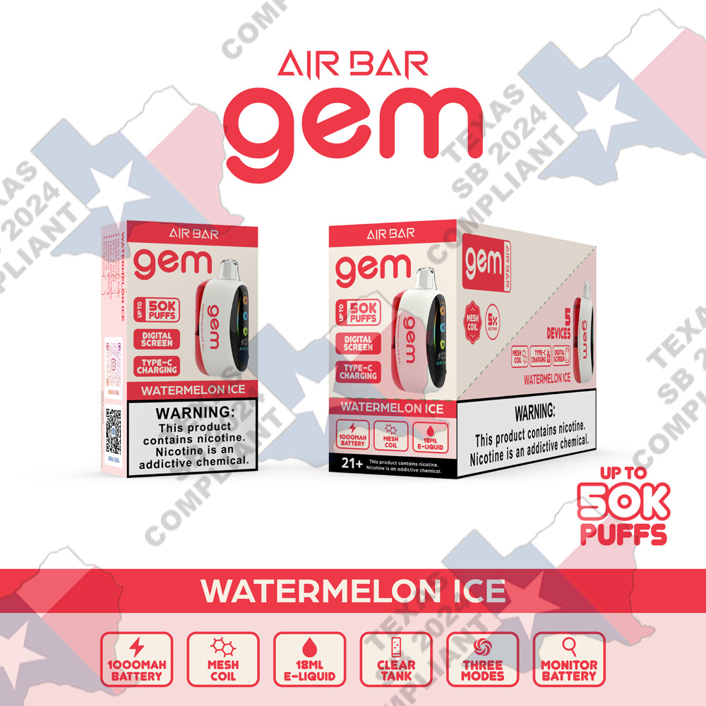 Air Bar Gem 50000 Puffs 5pk - SB2024 Compliant